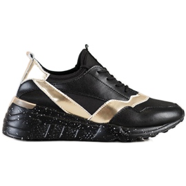 S. BARSKI Sneakers aus Leder von S.BARSKI schwarz golden