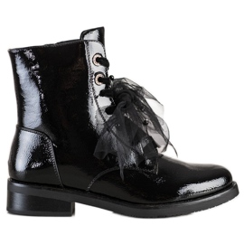 S. BARSKI Stiefel aus lackiertem Öko-Leder S.BARSKI schwarz