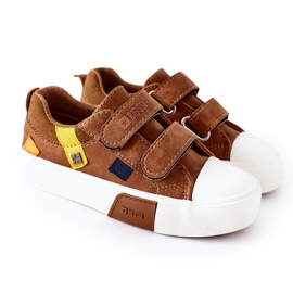Kinder Sneaker mit Klettverschluss Big Star II374017 Camel braun braun