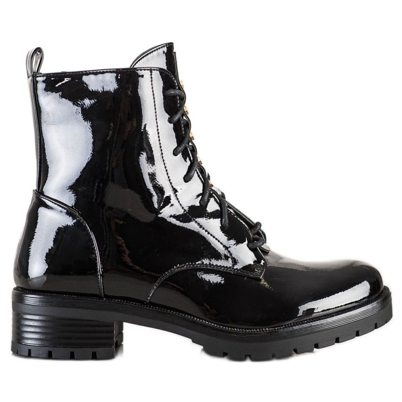 S. BARSKI Arbeiter aus lackiertem Öko-Leder S.BARSKI schwarz