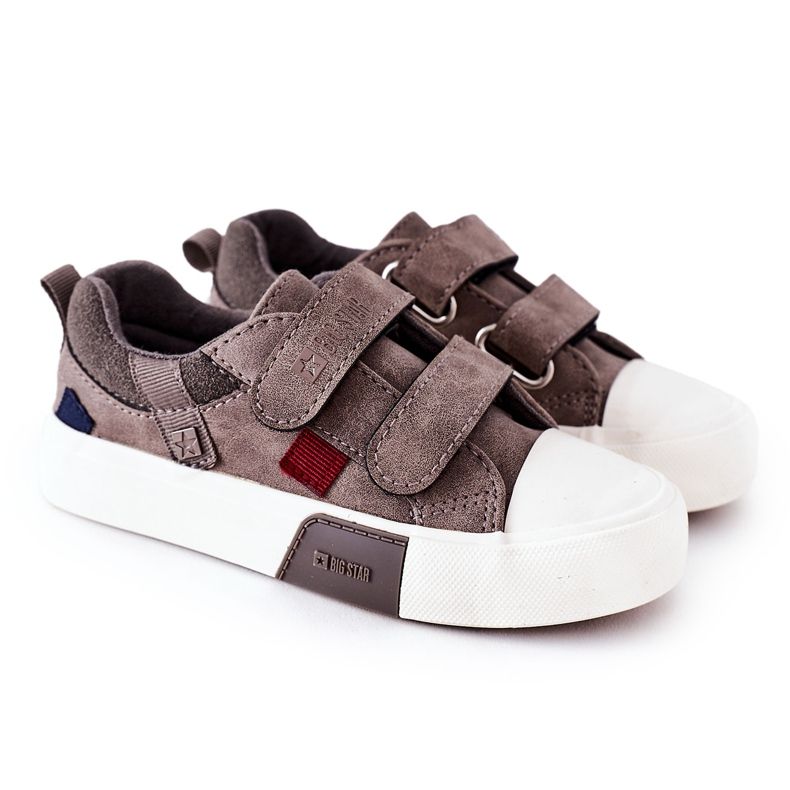 Kinder Sneaker mit Klettverschluss Big Star II374018 Grau