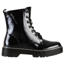 S. BARSKI Schnürstiefel auf der S.BARSKI Plattform schwarz