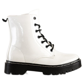 S. BARSKI Schnürstiefel auf der S.BARSKI Plattform weiß