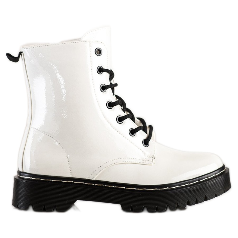 S. BARSKI Schnürstiefel auf der S.BARSKI Plattform weiß