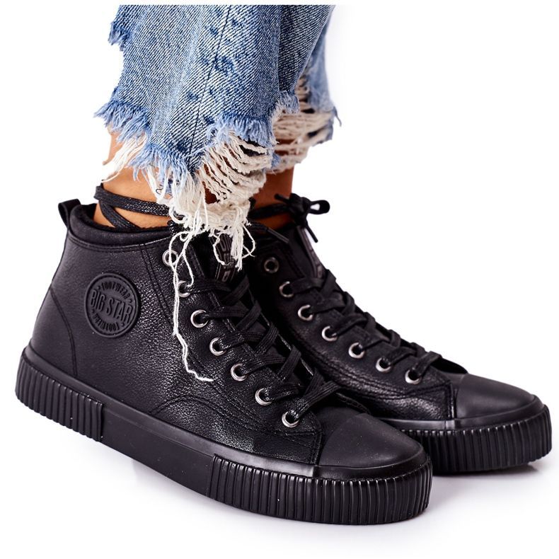 Hoher isolierter Sneaker Big Star II274157 Schwarz