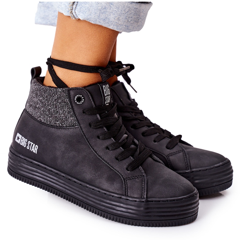 Hochisolierte Sneaker Big Star II274147 Schwarz