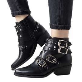 Schwarze Cowboystiefel mit Ergost-Streifen