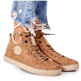 Isolierte Sneakers aus Leder Big Star II274149 Camel braun