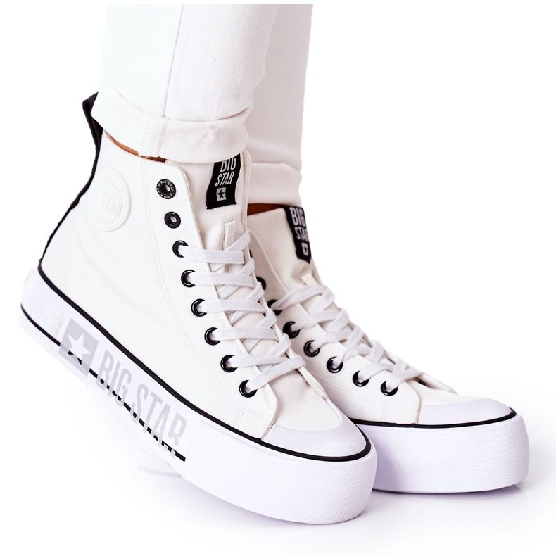 Hohe Sneakers On The Big Star II274014 Weiße Plattform