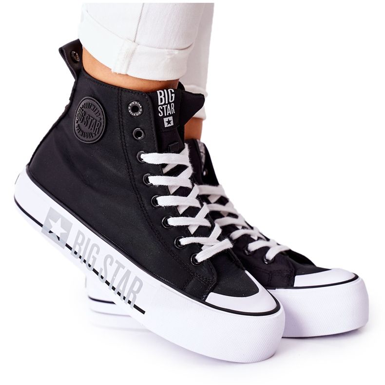 Hohe Sneakers On The Big Star II274012 Schwarze Plattform