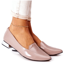 Mokassins auf silbernem Absatz Laura Messi 2013 Cappuccino mehrfarbig