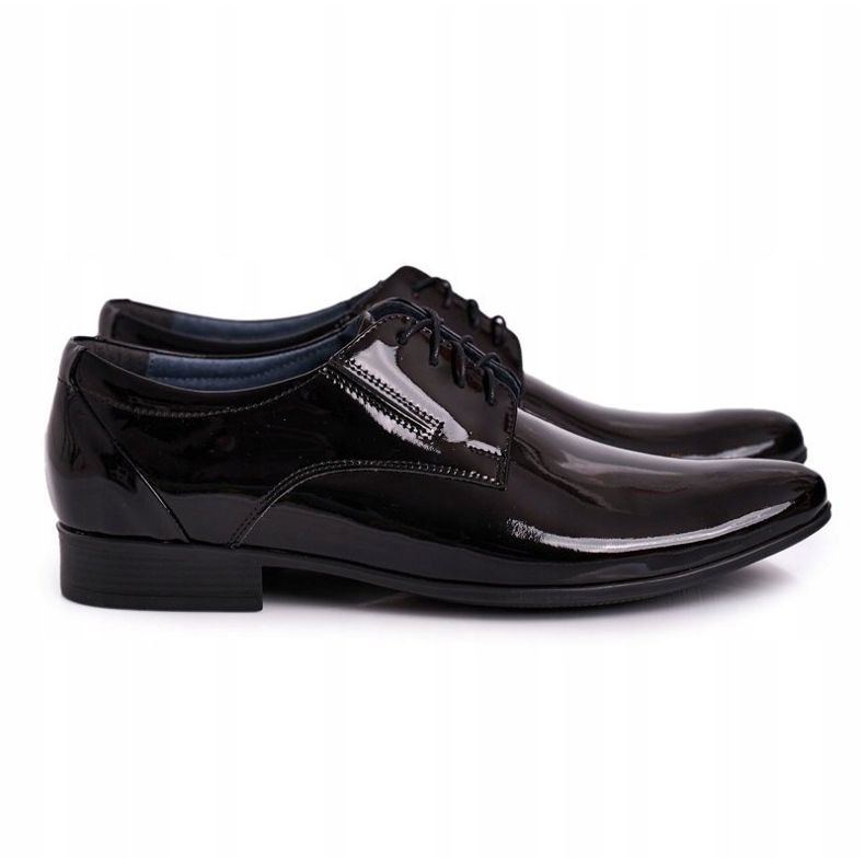 Bednarek Polish Shoes Schwarz lackierte Leder-Bednarek-Hausschuhe für Herren