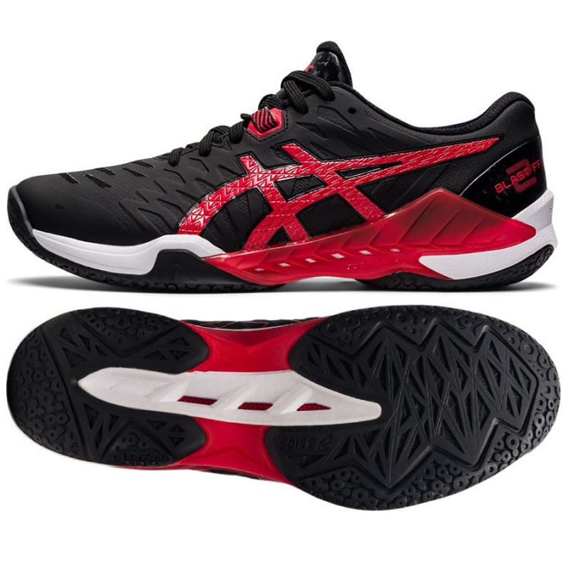 Handballschuhe Asics Blast Ff 2 M 1071A044 002 schwarz schwarz