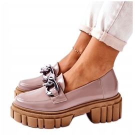 Damen Brogues Loafer Leder Cappuccino Laura Messi 2339 beige