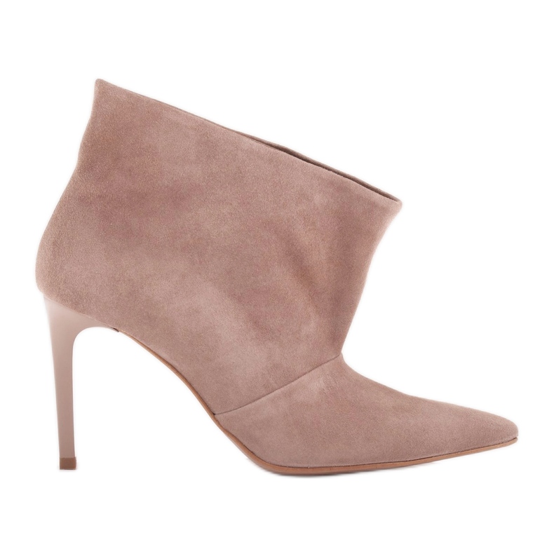 Marco Shoes Lederpins mit verlängerter Front beige