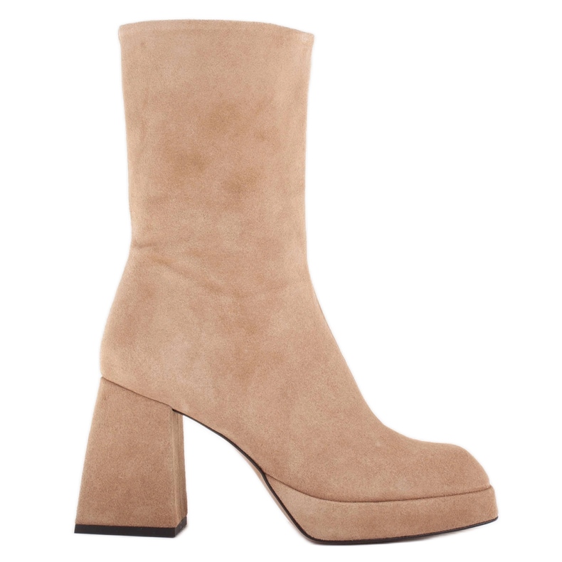 Marco Shoes Rosalia Stiefel auf der Plattform beige