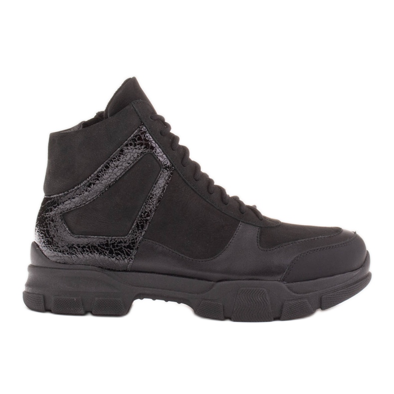 Marco Shoes Sportliche Mil Boots mit Zierlack schwarz