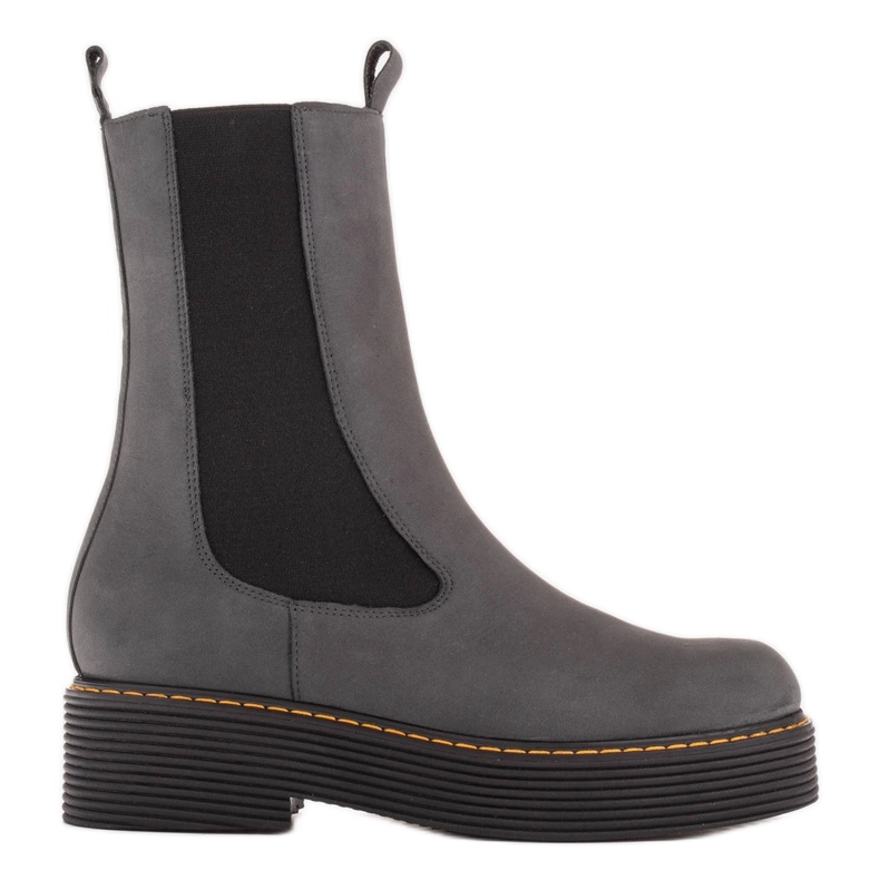 Marco Shoes Greta Stiefel mit elastischem Gummi grau