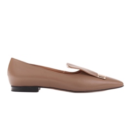 Marco Shoes Ballerinas mit Zierzunge beige