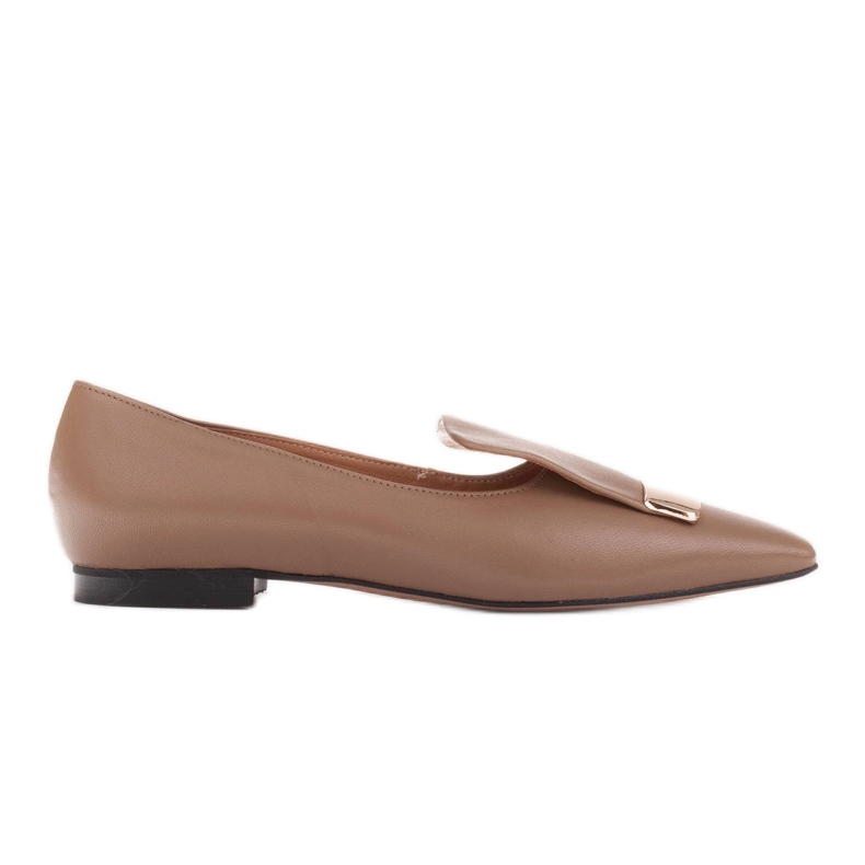 Marco Shoes Ballerinas mit Zierzunge beige