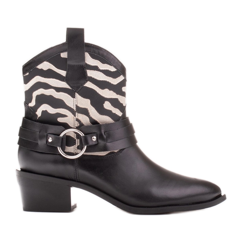 Marco Shoes Kaja Cowboystiefel mit Ziergürtel schwarz