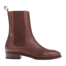 Marco Shoes Sofi Chelsea Boots mit Gummi im Obermaterial braun