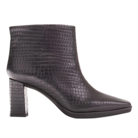 Marco Shoes Kombinierte Stiefel aus zwei Lederarten schwarz