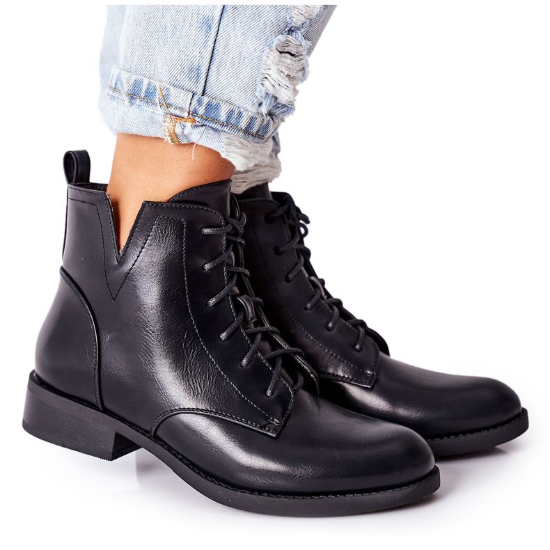 S.Barski Klassische Damenstiefeletten Jodhpur S. Barski Bello schwarz