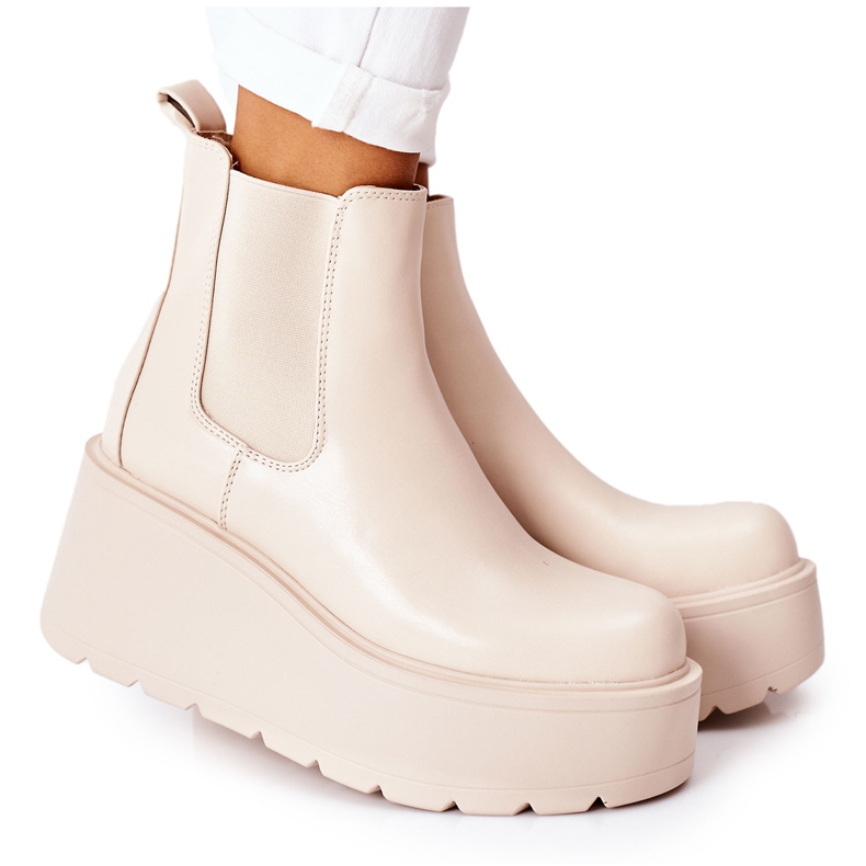 PB1 Warme Stiefel Beige Montiano