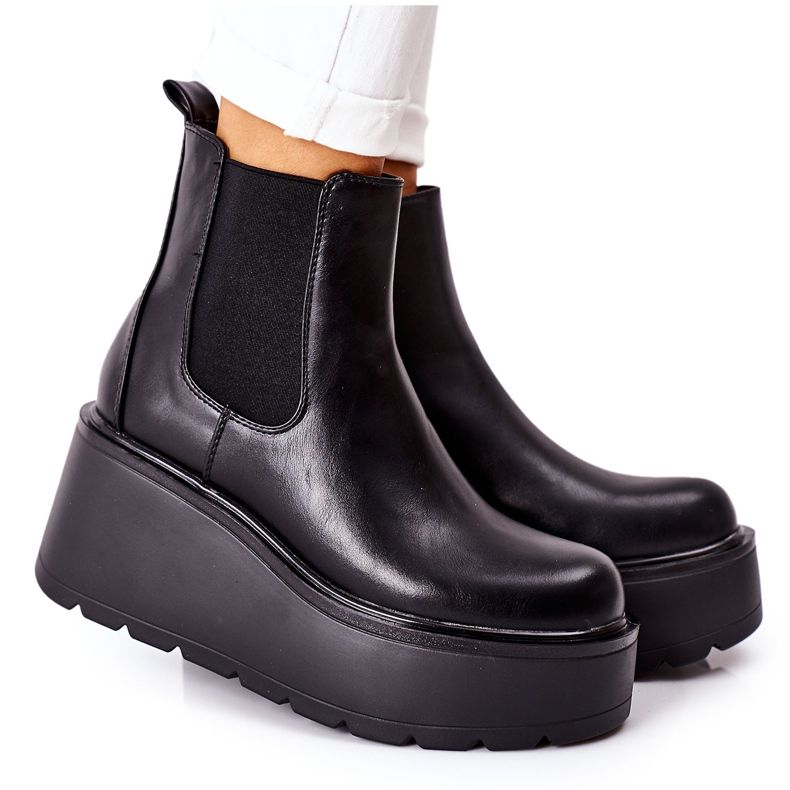 PB1 Schwarze warme Stiefel von Montiano