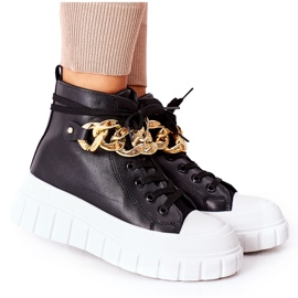 PB1 Hohe Sneakers auf der schwarzen La Rocca-Plattform