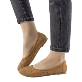 Kamelballerinas mit durchbrochenem Andalia-Muster braun