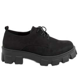 Schwarze Mokassins mit dicker Sohle 8363 Black