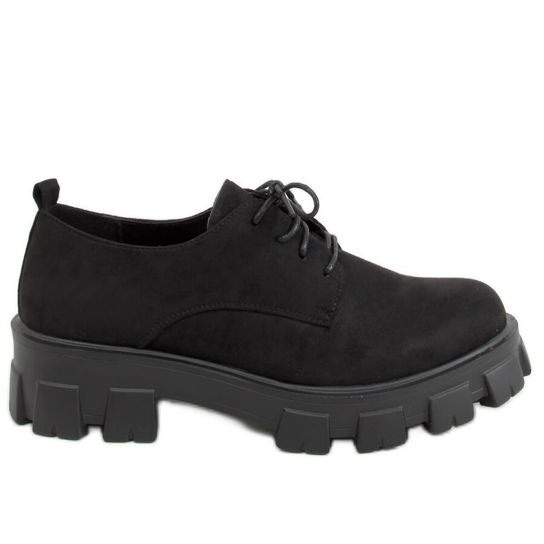 Schwarze Mokassins mit dicker Sohle 8363 Black