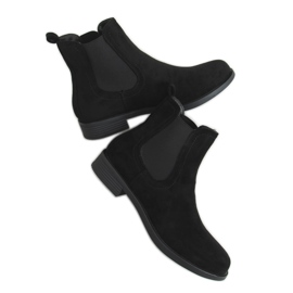 Klassische schwarze Chelsea Boots für Damen MR-9 Black