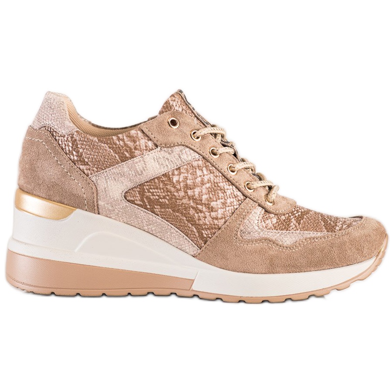 VINCEZA Sneakers aus Wildleder beige