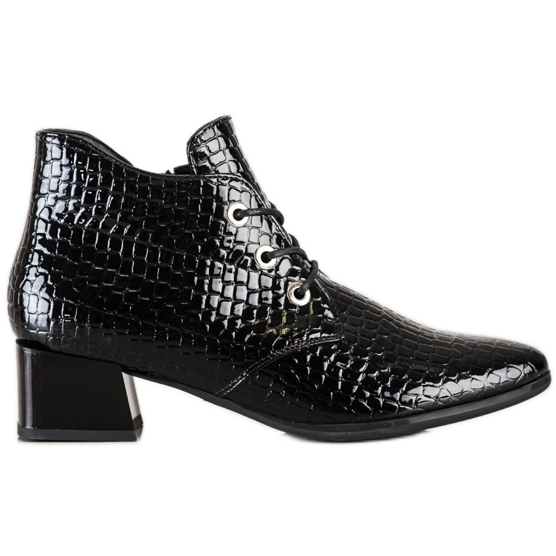 VINCEZA Schnürstiefel schwarz