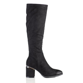 Filippo Elegante Wildlederstiefel schwarz