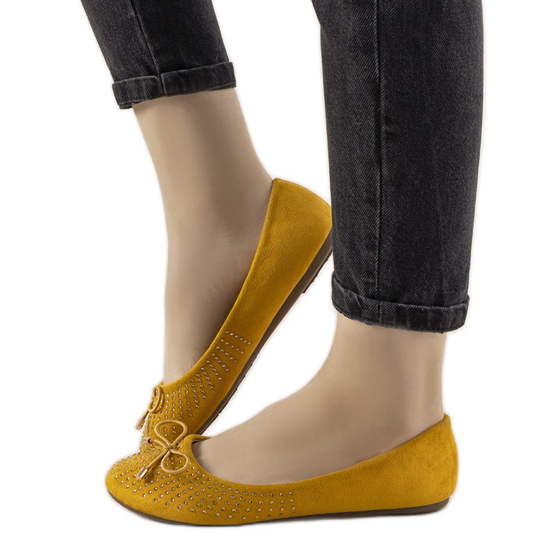 Gelbe Ballerinas mit Larissa-Schleife