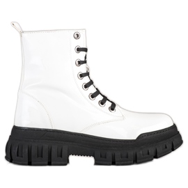SHELOVET Warme Stiefel mit Öko-Leder weiß