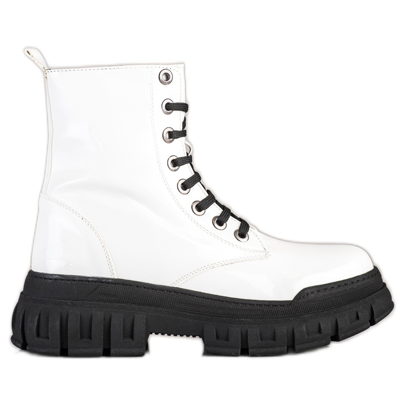 SHELOVET Warme Stiefel mit Öko-Leder weiß