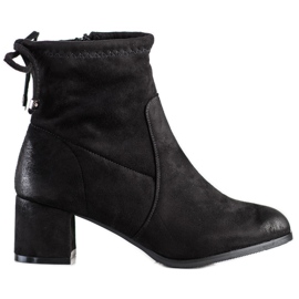 SHELOVET Schwarze Stiefel aus Wildleder