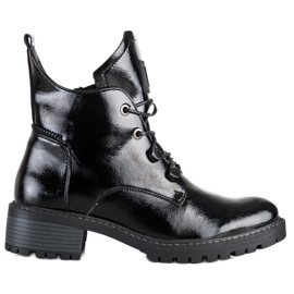 Bequeme schwarze VINCEZA Stiefel