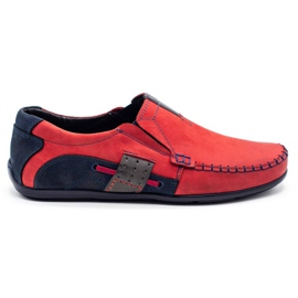Olivier Herren Loafer 834 rot navy blau