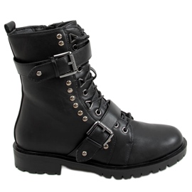 Schwarze Militärstiefel B063-11 Schwarz