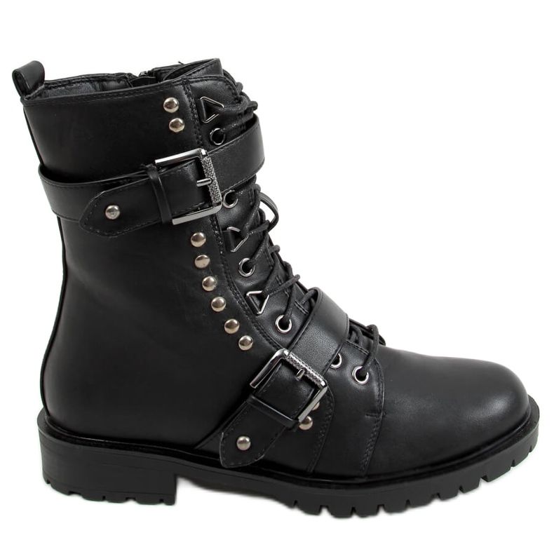 Schwarze Militärstiefel B063-11 Schwarz