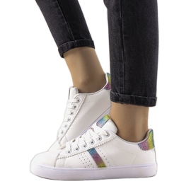 Regenbogen-Sneaker mit Regenbogen-Finish weiß