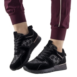Schwarze Sneaker mit Metallic-Elementen Moves