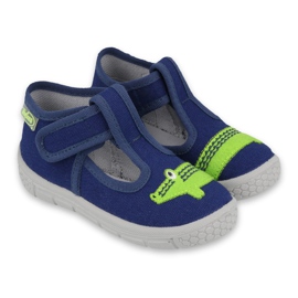 Befado Kinderschuhe 531P083 navy blau grün