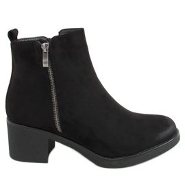 Stiefel mit Gummiabsatz schwarz 8301 Black